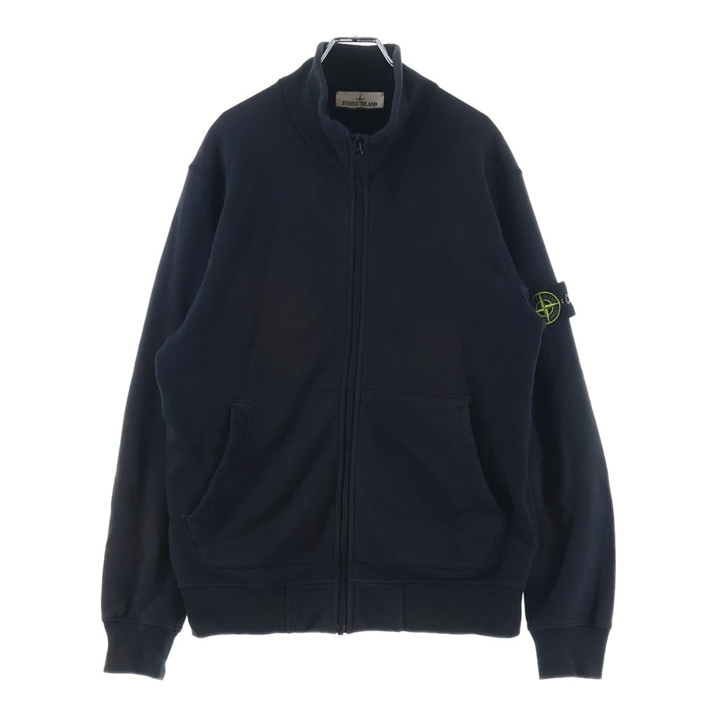 STONE ISLAND(ストーンアイランド) コットンスタンドカラー ジップアップジャケット ブラック 771564320