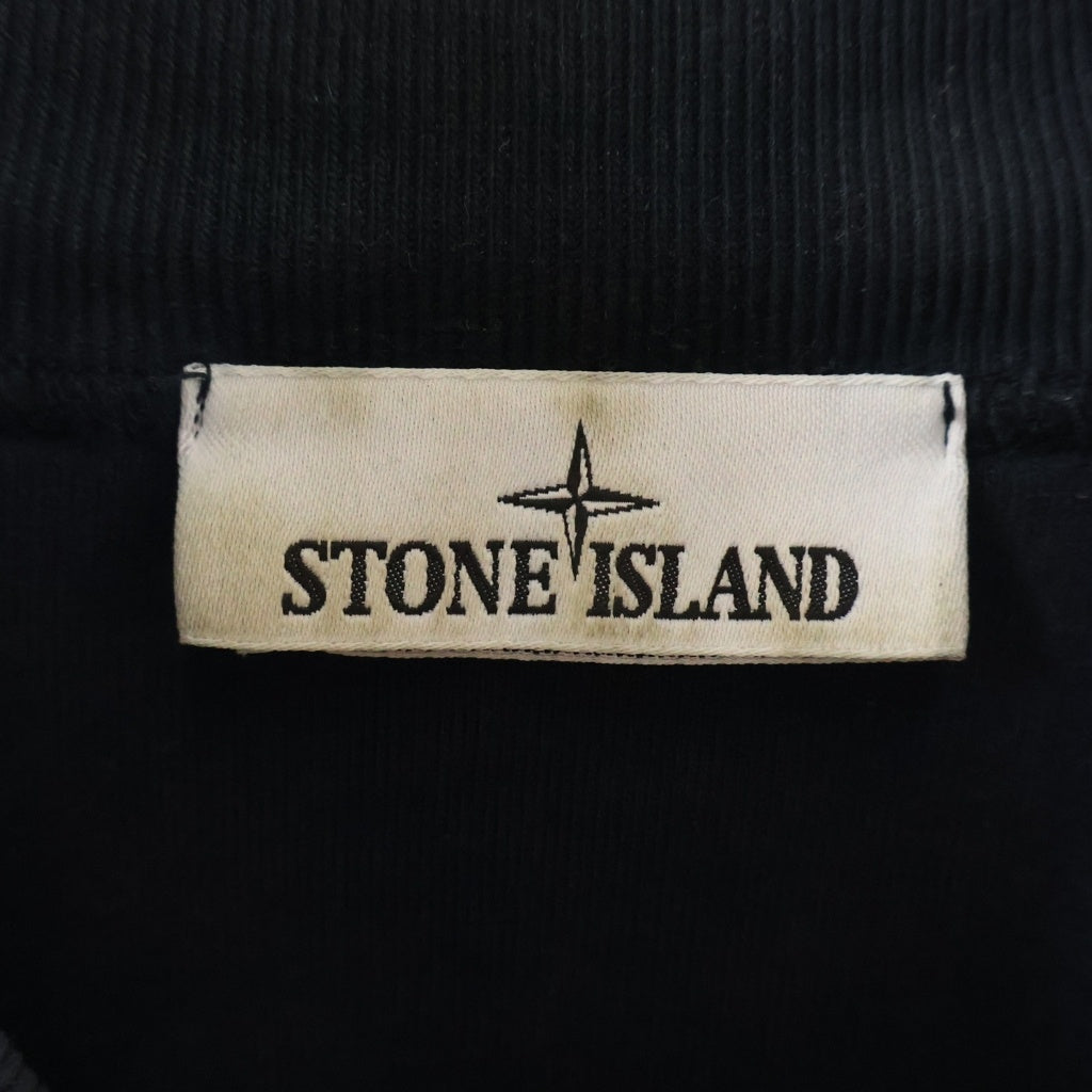 STONE ISLAND(ストーンアイランド) コットンスタンドカラー ジップアップジャケット ブラック 771564320