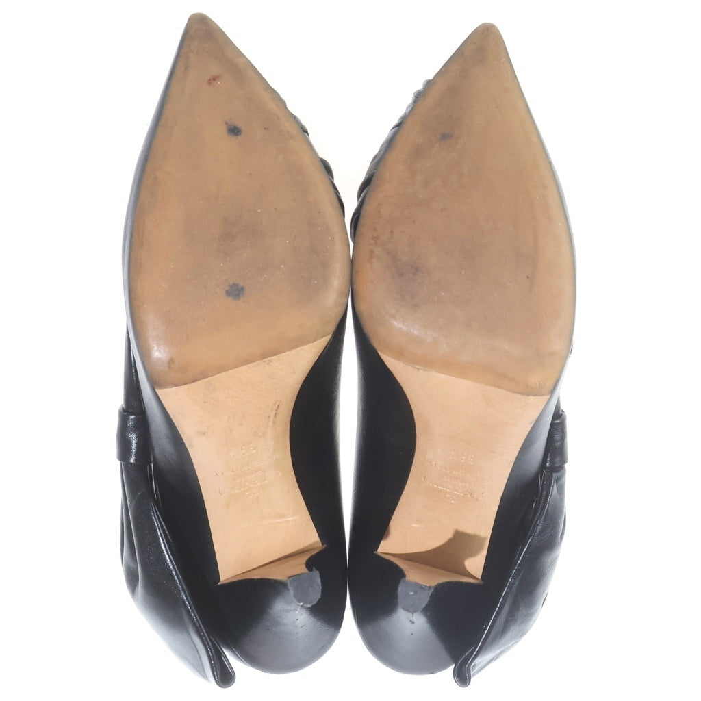 VALENTINO(ヴァレンティノ) Bow Shoes レザー ハイヒール パンプス ブラック レディース
