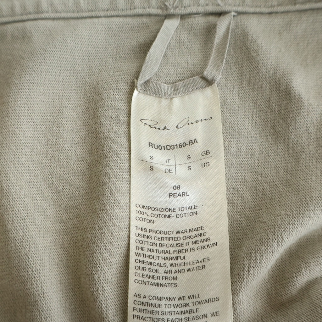 Rick Owens(リックオウエンス) 24SS タープノースリーブカットオフ カットソー ベージュ RU01D3160-BA