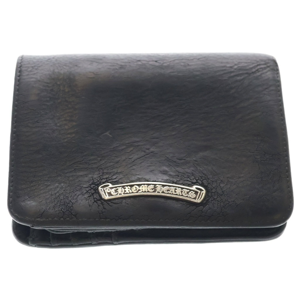CHROME HEARTS(クロムハーツ) JOEY ジョーイ クロスパッチ レザーウォレット 財布 ブラック