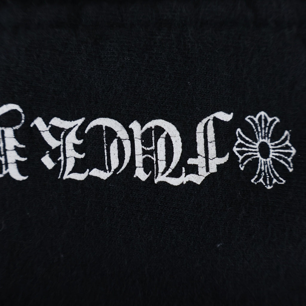 CHROME HEARTS(クロムハーツ) SWTSHRT HD ZIP FUCK YOU アームフローラル バックホースシュー プリントジップアップスウェットパーカー フーディー ブラック