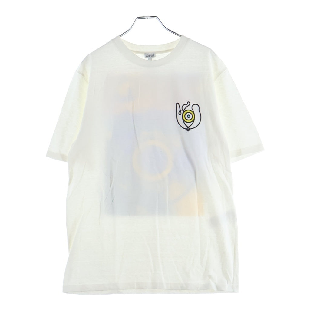 LOEWE(ロエベ) 19SS Eye LOEWE Nature クルーネック 半袖Tシャツ カットソー ホワイト A-28003861