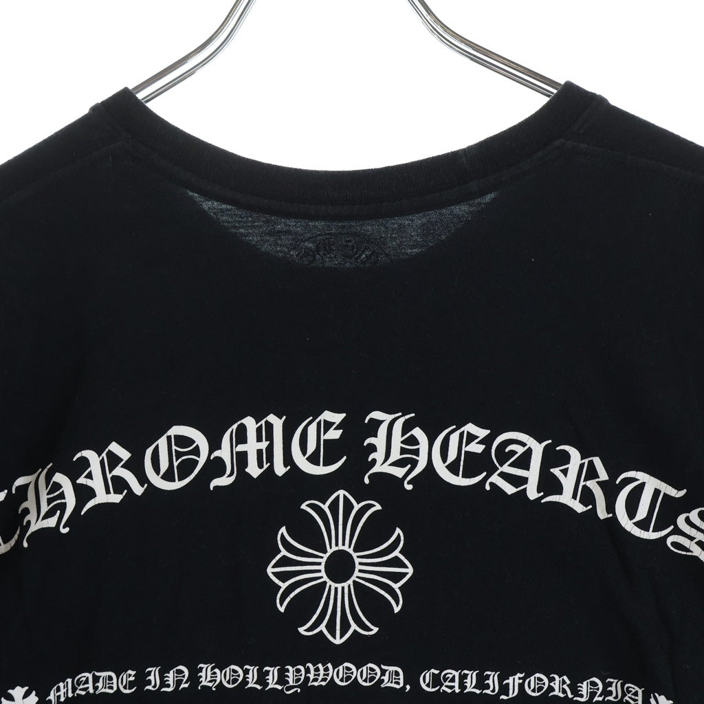 CHROME HEARTS(クロムハーツ) Holly wood TEE バックロゴプリント 半袖Tシャツ カットソー ブラック