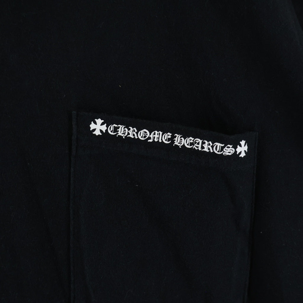 CHROME HEARTS(クロムハーツ) Holly wood TEE バックロゴプリント 半袖Tシャツ カットソー ブラック