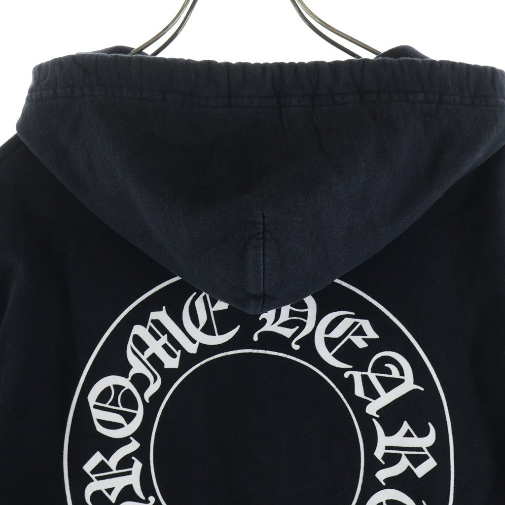 CHROME HEARTS(クロムハーツ) SWTSHRT PLVR 袖フローラル バックホースシュープリント スウェット プルオーバーパーカー ブラック