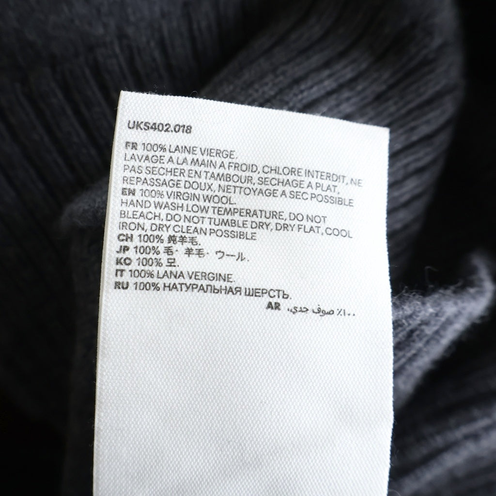 AMI Alexandre Mattiussi(アミアレクサンドルマテュッシ) Knit Sweater ハートロゴ タートルネックセーター ウールニット グレー UKS402.018