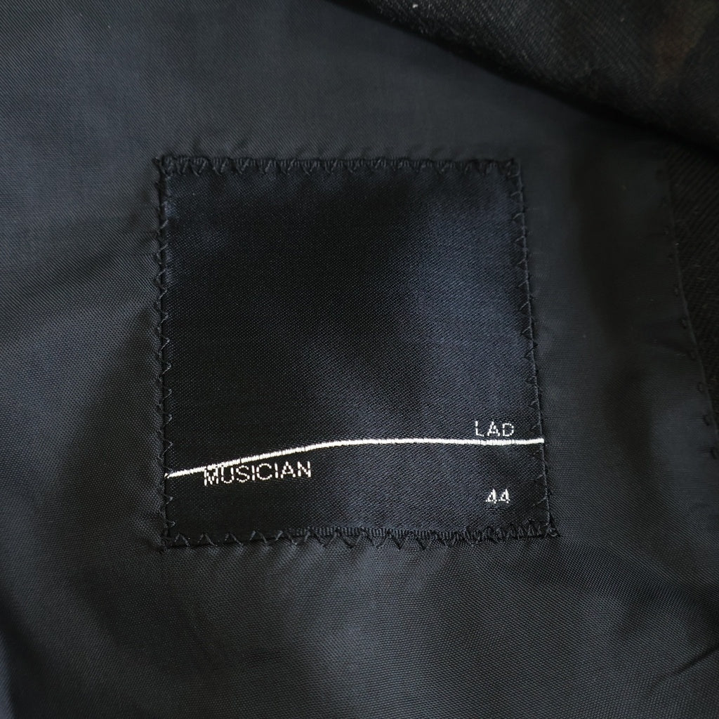 LAD MUSICIAN(ラッドミュージシャン) 19AW Standard 1B Jacket スタンダード テーラードジャケット 花柄 ブラック 2219-311