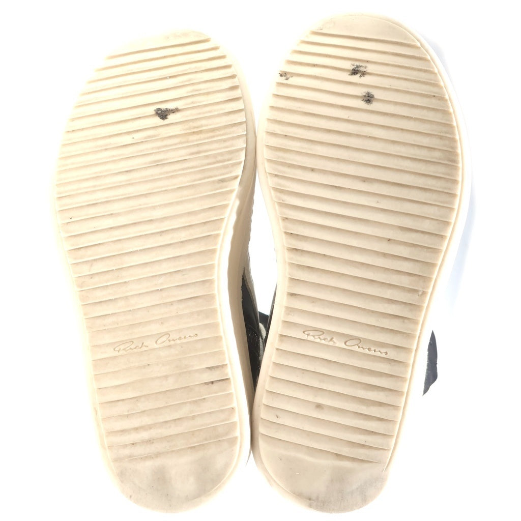 Rick Owens(リックオウエンス) MEGA BUMPER GEOBASKET メガバンパー ジオバスケット サイドジップ レザー ハイカットスニーカー ブラック/ホワイト RU01D3868