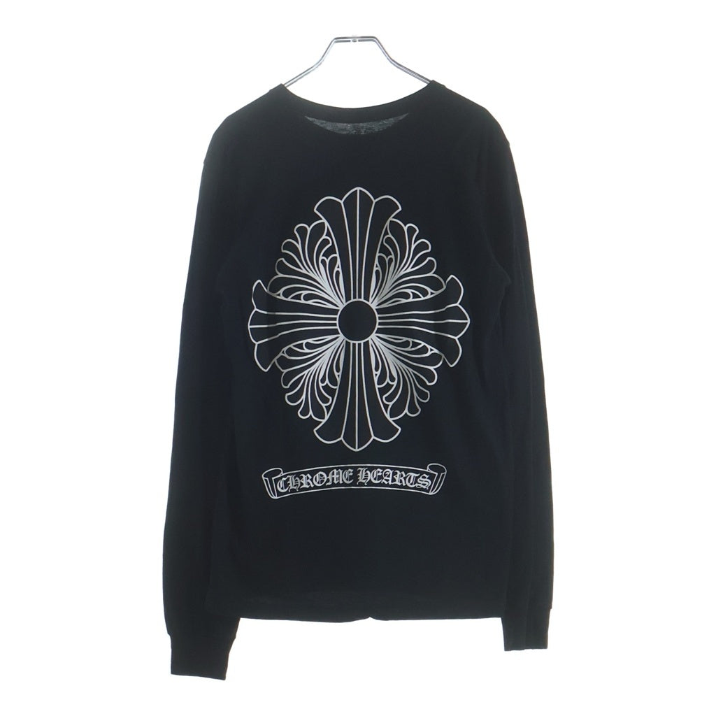 CHROME HEARTS(クロムハーツ) CH PLUS T-SHRT CHプラス バックスクロールプリント 長袖Tシャツ カットソー ブラック