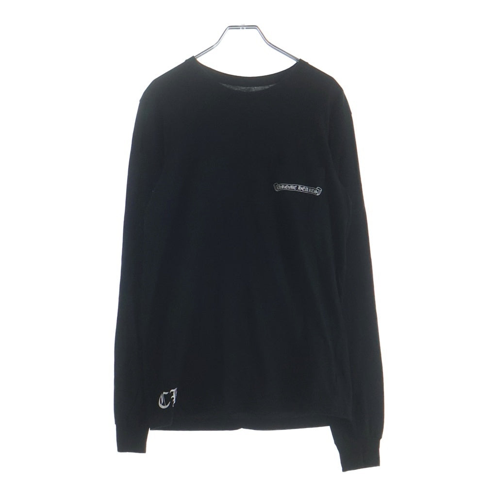 CHROME HEARTS(クロムハーツ) CH PLUS T-SHRT CHプラス バックスクロールプリント 長袖Tシャツ カットソー ブラック
