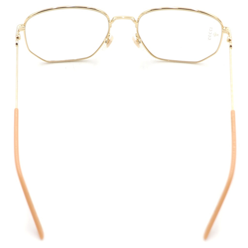 GUCCI(グッチ) スクエアフレームメタルサングラス 眼鏡 アイウェア ゴールド GG0396S
