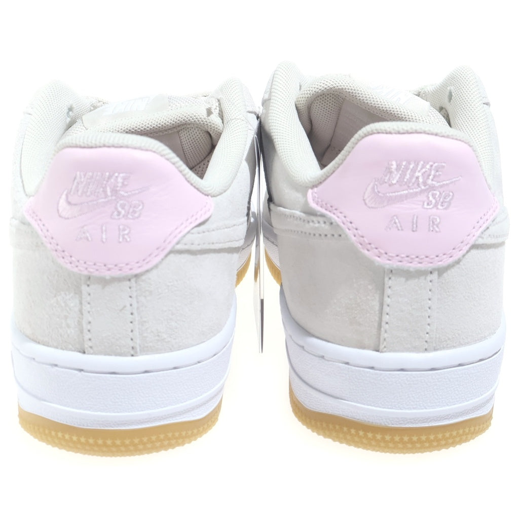 NIKE SB(ナイキエスビー) Air Force 1 Low Light エアフォース1 ロー ライトオールウッドブラウン/ピンクフォーム ローカットスニーカー シューズ グレー/ピンク US8.5/26.5cm