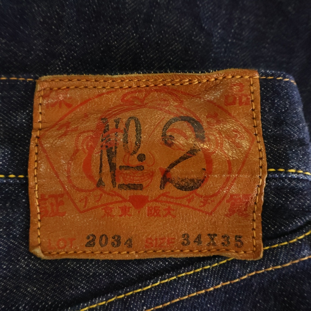 EVISU(エビス) 2034 No.2 バックロゴプリント デニムパンツ デニムショーツ インディゴ