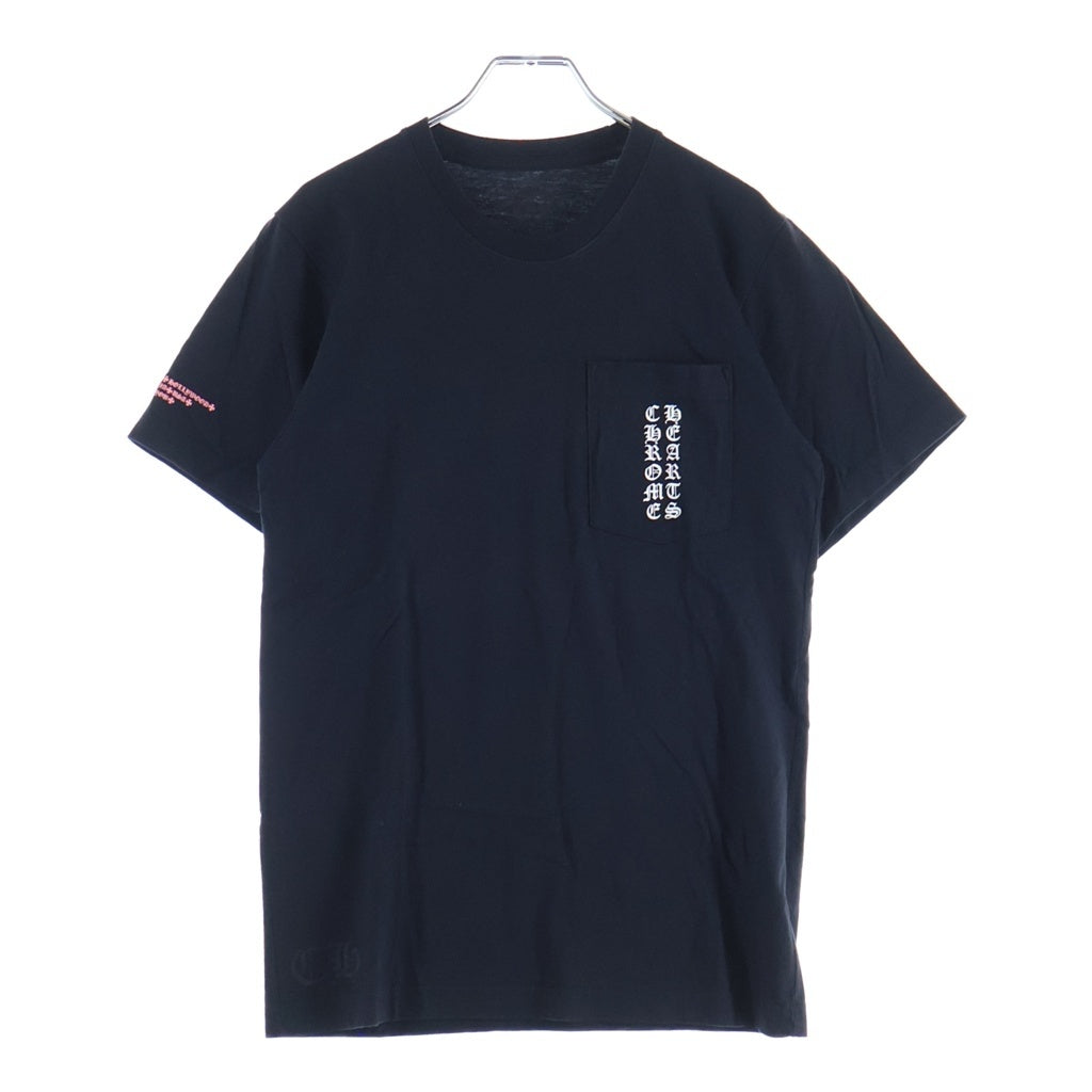 CHROME HEARTS(クロムハーツ) Pink Logo Tee ネオンピンク ロゴ 半袖Tシャツ カットソー ブラック/ピンク