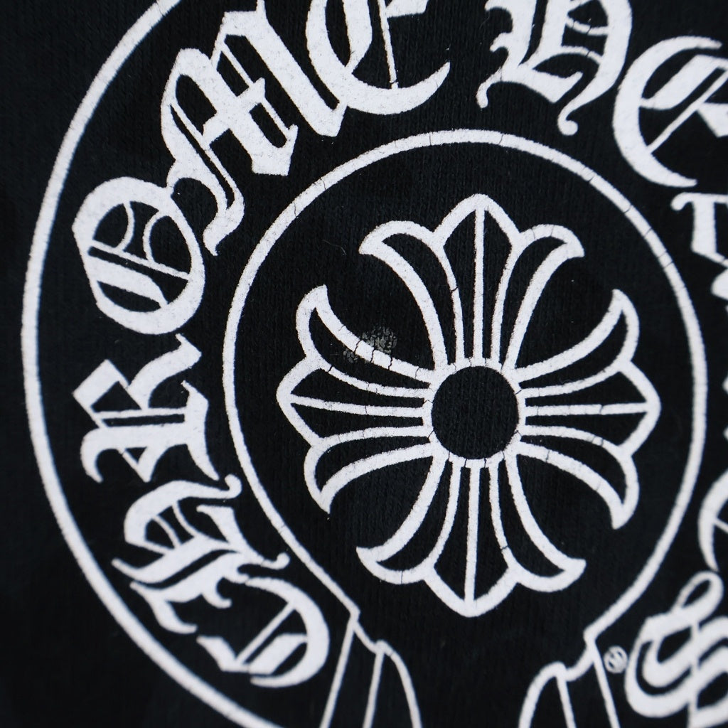 CHROME HEARTS(クロムハーツ) グレイブヤード セメタリークロス アームフローラルプリント プルオーバーパーカー フーディー ブラック