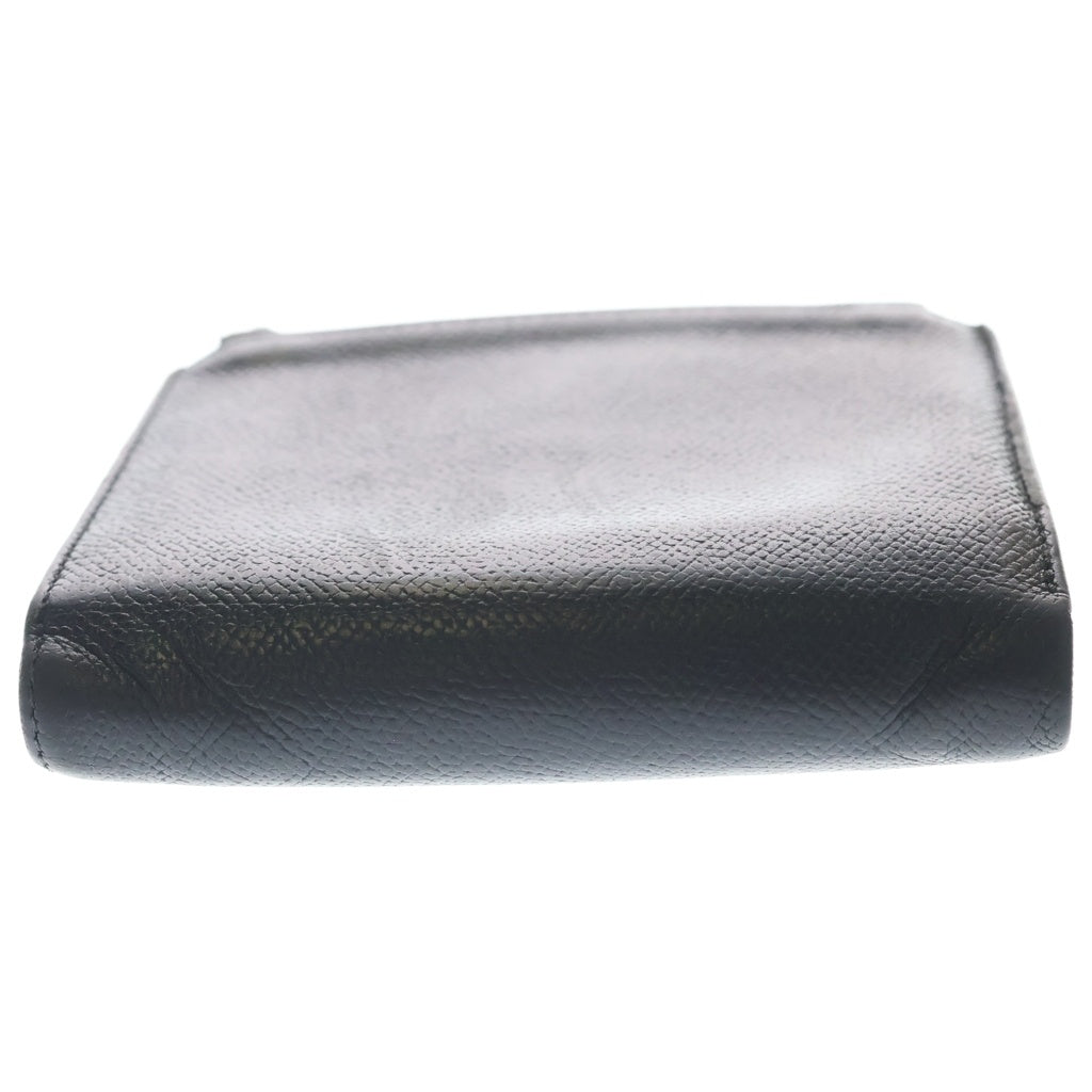 Maison Martin Margiela(メゾンマルタンマルジェラ) 4ステッチ レザーコンパクトウォレット二つ折り財布 ブラック S55UI0311
