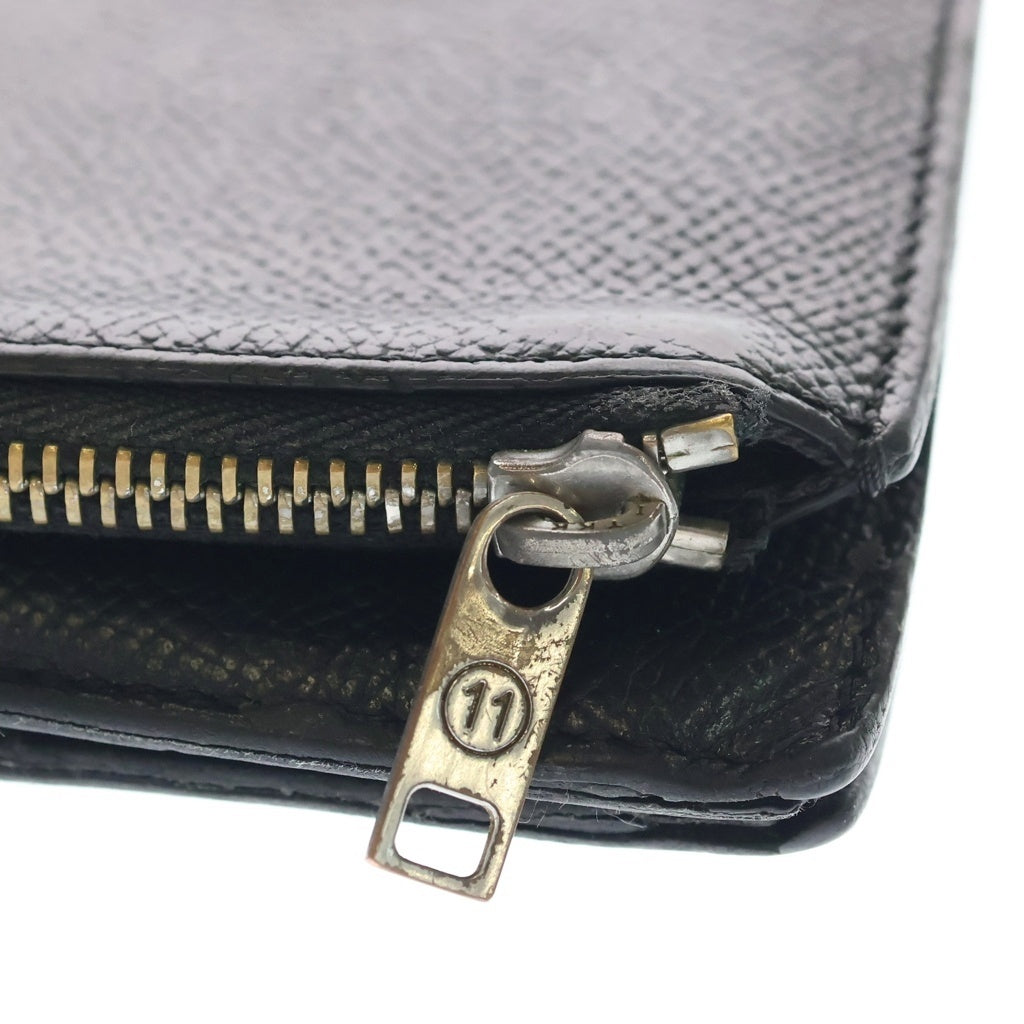 Maison Martin Margiela(メゾンマルタンマルジェラ) 4ステッチ レザーコンパクトウォレット二つ折り財布 ブラック S55UI0311