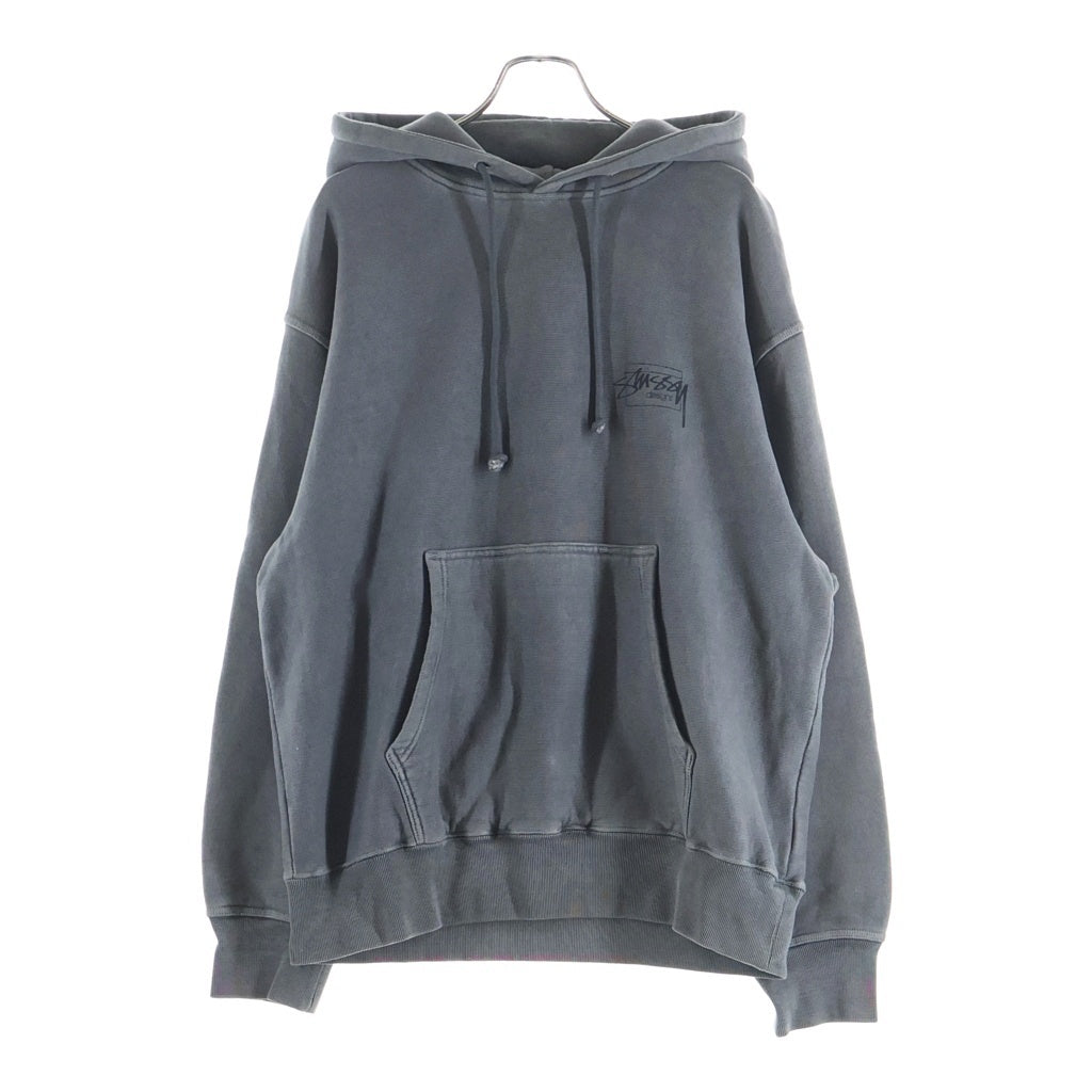 STUSSY(ステューシー) MODERN AGE HOODIE PIGMENT DYED モダン エイジ フーディ ピグメント ダイ プルオーバーパーカー ブラック 1925079