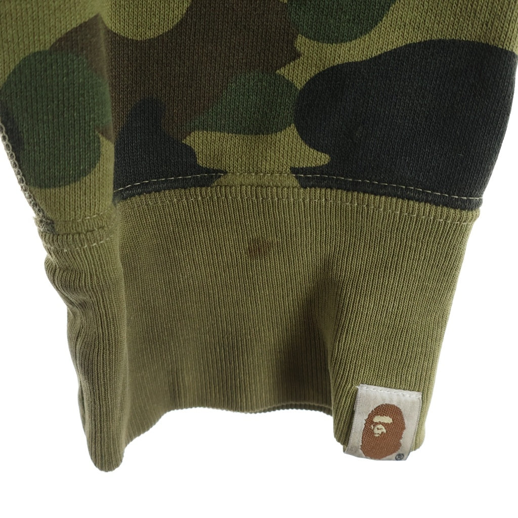 A BATHING APE(アベイシングエイプ) 1st Camo Shark Full Zip Hoodie PONR ファーストカモ シャークフルジップフーディー シャークパーカー グリーン