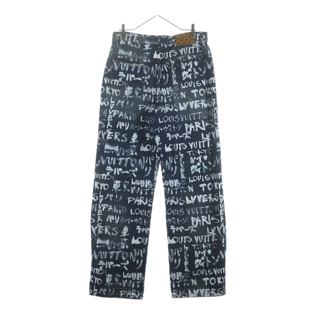 LOUIS VUITTON(ルイヴィトン) 25AW ×NIGO Denim Skate Pants グラフィティスケートデニムパンツ ジーンズ インディゴ RM252M XRZ HTD65W