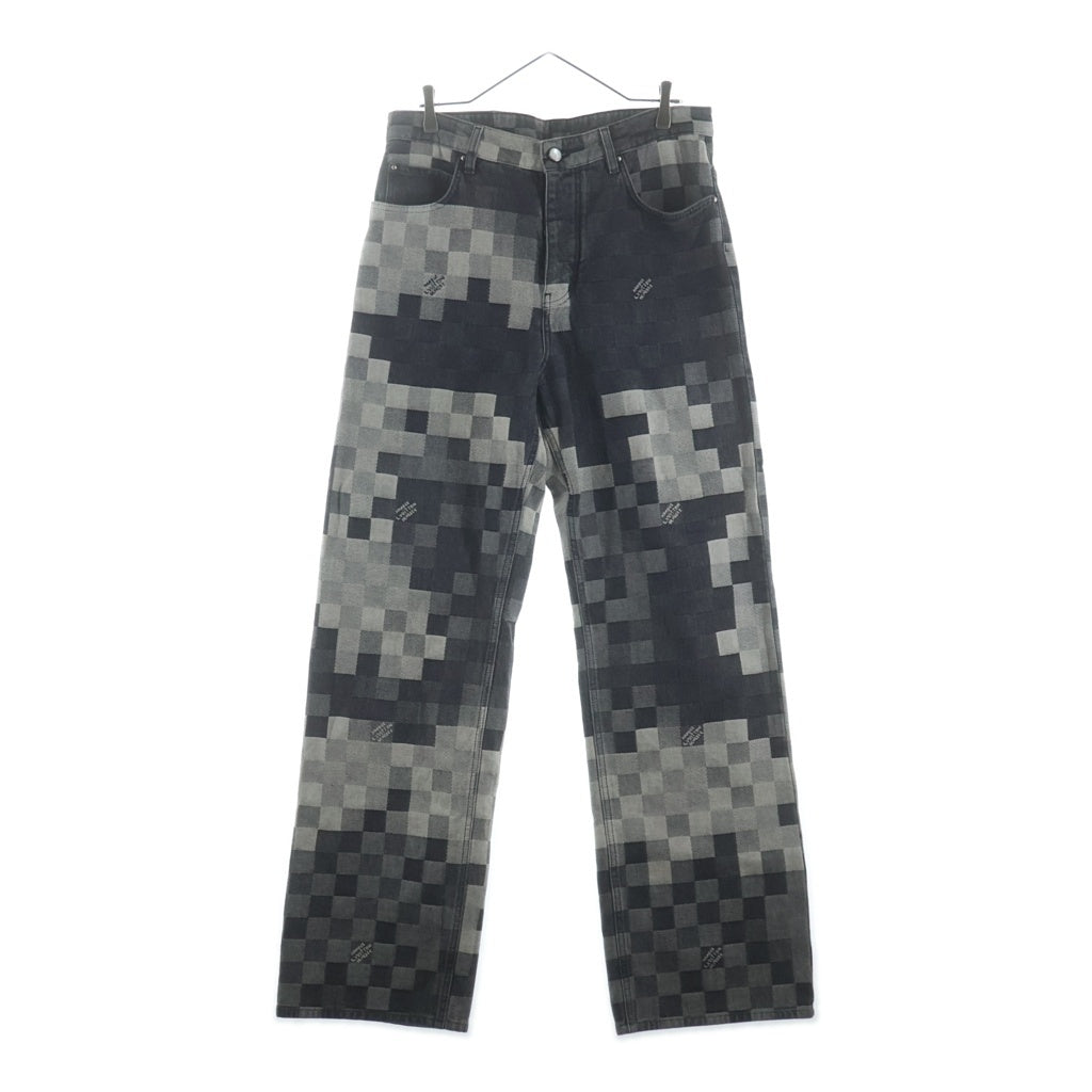 LOUIS VUITTON(ルイヴィトン) 25SS ダミエデニムスケーターデニムパンツ ジーンズ グレー RM251MN GCO HQD87W