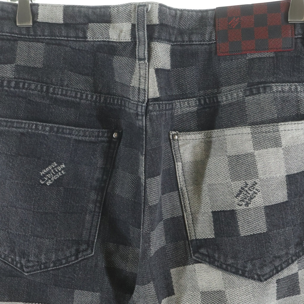 LOUIS VUITTON(ルイヴィトン) 25SS ダミエデニムスケーターデニムパンツ ジーンズ グレー RM251MN GCO HQD87W