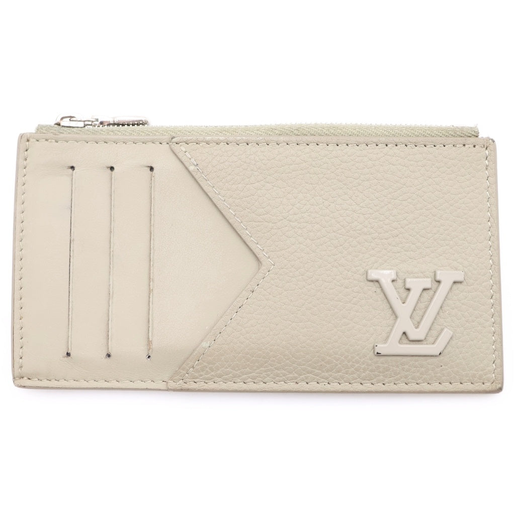 LOUIS VUITTON(ルイヴィトン) LVアロエグラム カードケース 小物入れ レザーミニウォレット 財布 ライトグリーン カーキベージュ M82282 M82282 レディース