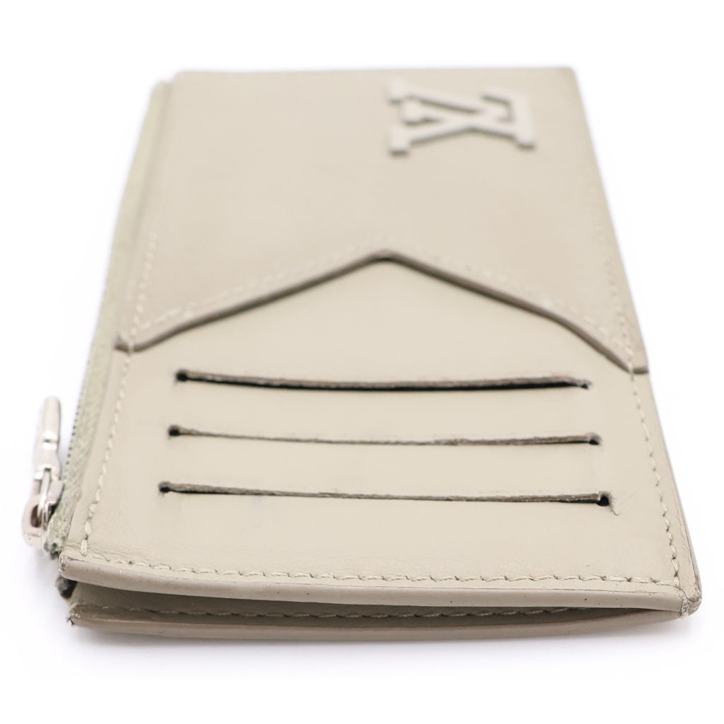 LOUIS VUITTON(ルイヴィトン) LVアロエグラム カードケース 小物入れ レザーミニウォレット 財布 ライトグリーン カーキベージュ M82282 M82282 レディース