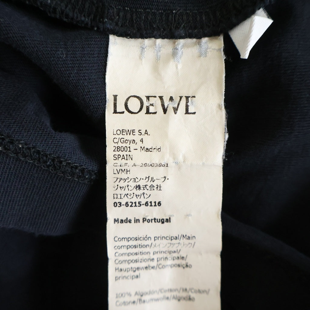 LOEWE(ロエベ) ANAGRAM LONG SLEEVE T-SHIRT アナグラム 長袖Tシャツ カットソー ワンポイントロゴ 刺繍 ブラック H526Y24J04
