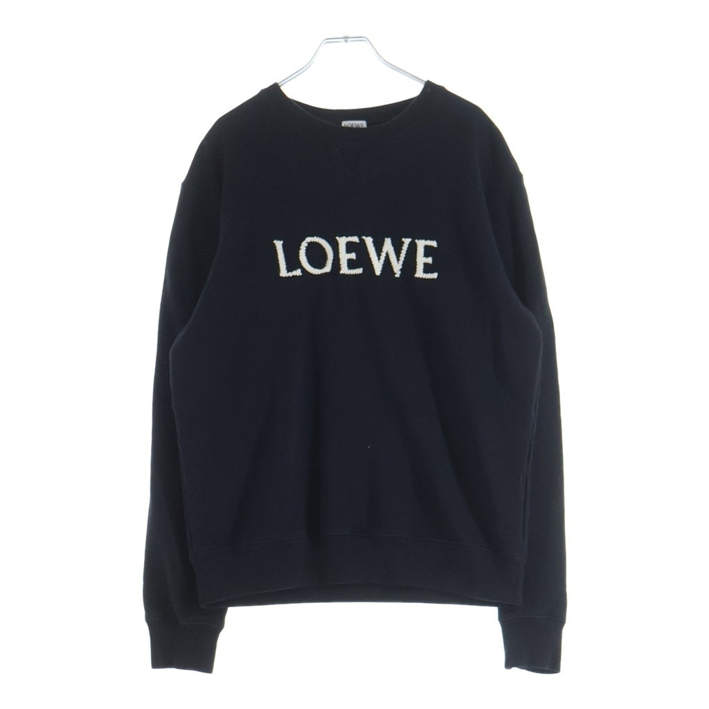 LOEWE(ロエベ) REGULAR FIT SWEATSHIRT レギュラーフィット クルーネックスウェット ロゴ刺繍 ブラック H526Y24J26