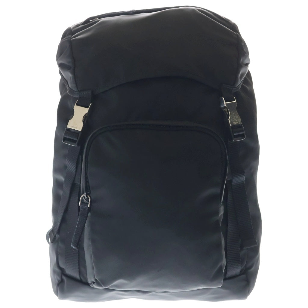 PRADA(プラダ) ロゴプレート ナイロンフラップバックパック リュックサック ブラック V135 V135 レディース