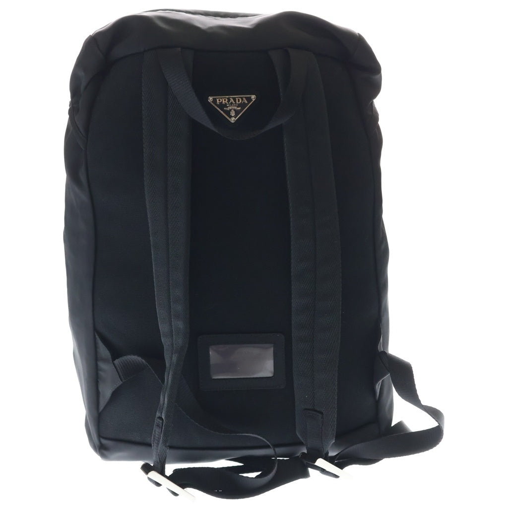 PRADA(プラダ) ロゴプレート ナイロンフラップバックパック リュックサック ブラック V135 V135 レディース
