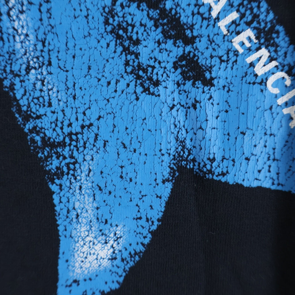 BALENCIAGA(バレンシアガ) Bow Over Size Tee ボウ オーバーサイズ リボン プリント半袖Tシャツ カットソー ブラック レディース 850989 TTVV4