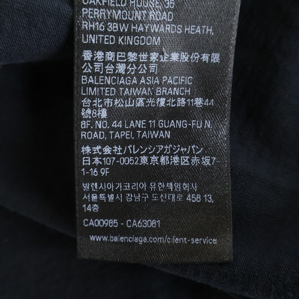 BALENCIAGA(バレンシアガ) Bow Over Size Tee ボウ オーバーサイズ リボン プリント半袖Tシャツ カットソー ブラック レディース 850989 TTVV4