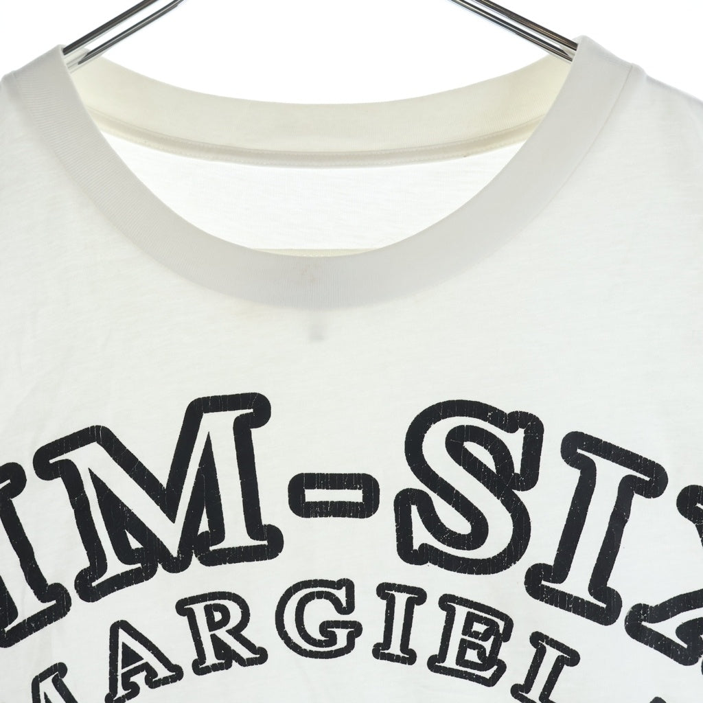 MM6 Maison Margiela(エムエムシックスメゾンマルジェラ) MM-SIX フロントグラフィックプリント 半袖Tシャツ カットソー ホワイト S52GC0276 S24312