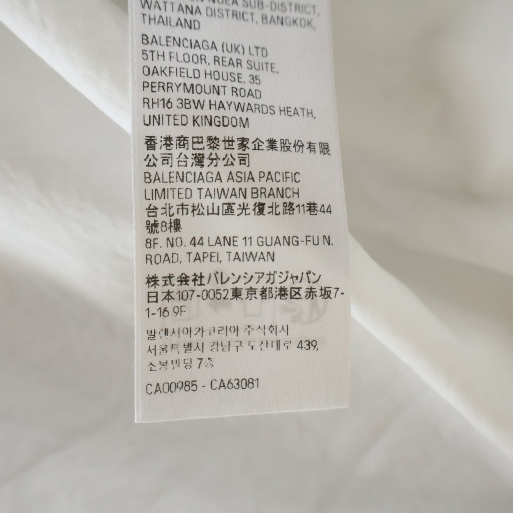 BALENCIAGA(バレンシアガ) Oversized Off Shoulder Cotton Poplin Shir オーバーサイズオフショルダー コットンポプリン ロングスリーブシャツ 長袖シャツ ホワイト 809072 TNM60 レディース