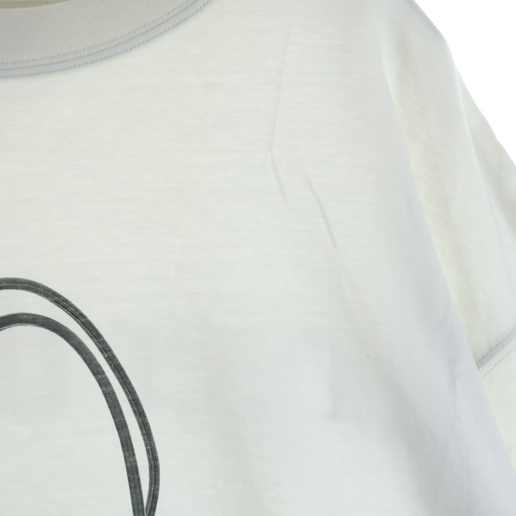 BALENCIAGA(バレンシアガ) The Carrie Over Size T-SHIRT キャリー オーバーサイズ フロントプリント半袖Tシャツ カットソーホワイト 831305 TSVH9