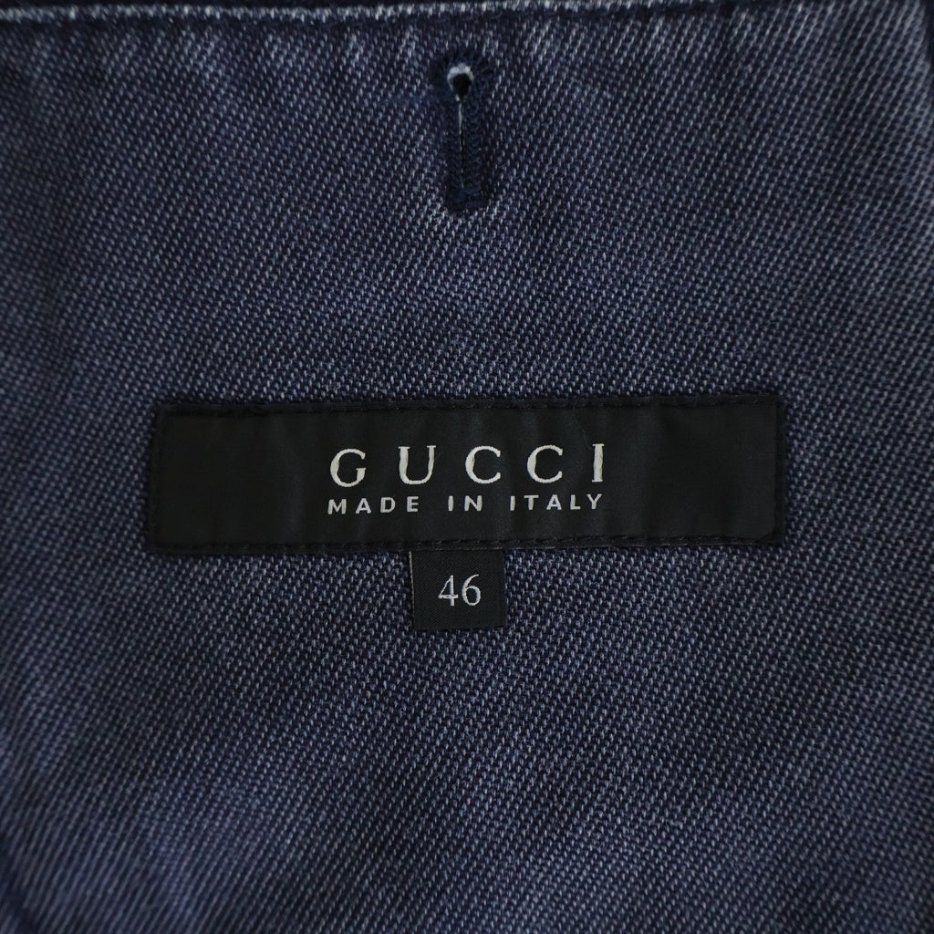 GUCCI(グッチ) デニム地 シングルテーラードジャケット グレー 308816 XZ810