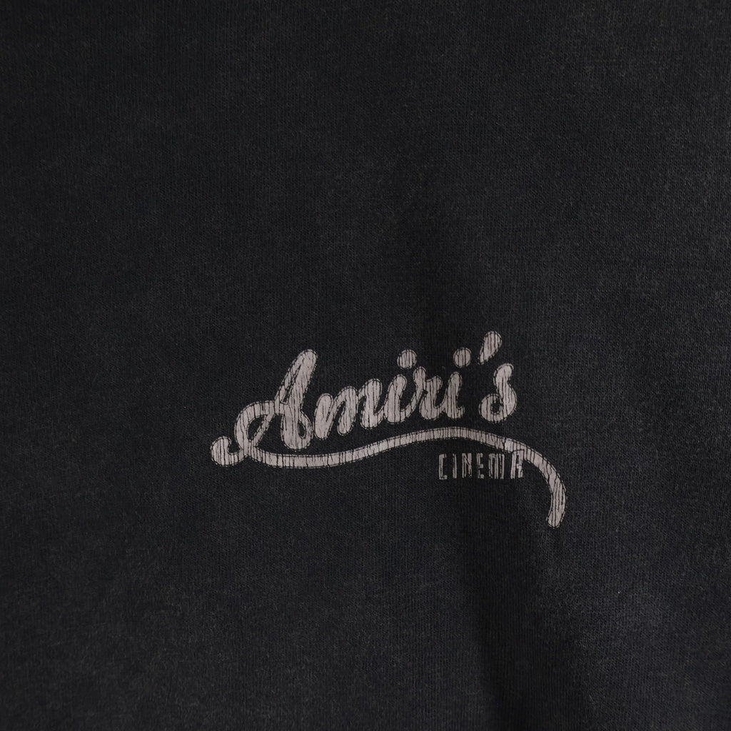 AMIRI(アミリ) Cinemas Vintage シネマ ロゴ プリント ヴィンテージ加工 半袖Tシャツ ブラック