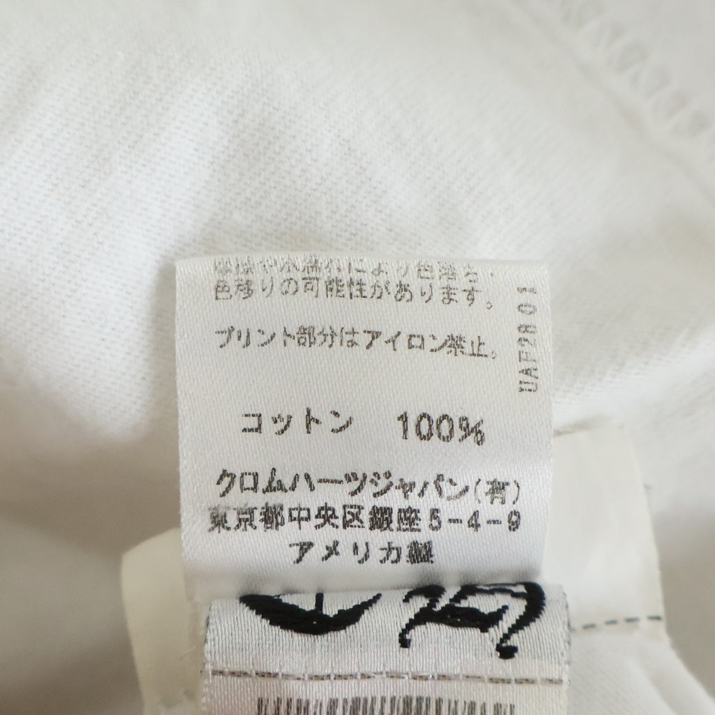 CHROME HEARTS(クロムハーツ) CH L/S CHプラスファイヤープリント 長袖Tシャツ ホワイト