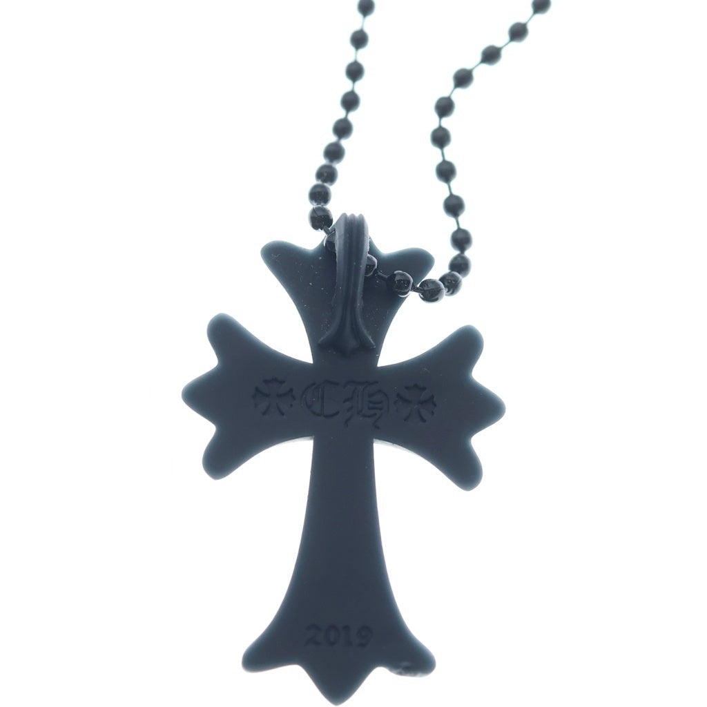CHROME HEARTS(クロムハーツ) RUBBER CH CRS SML スモールCHクロス ラバーネックレス ラメ シリコン ブラック
