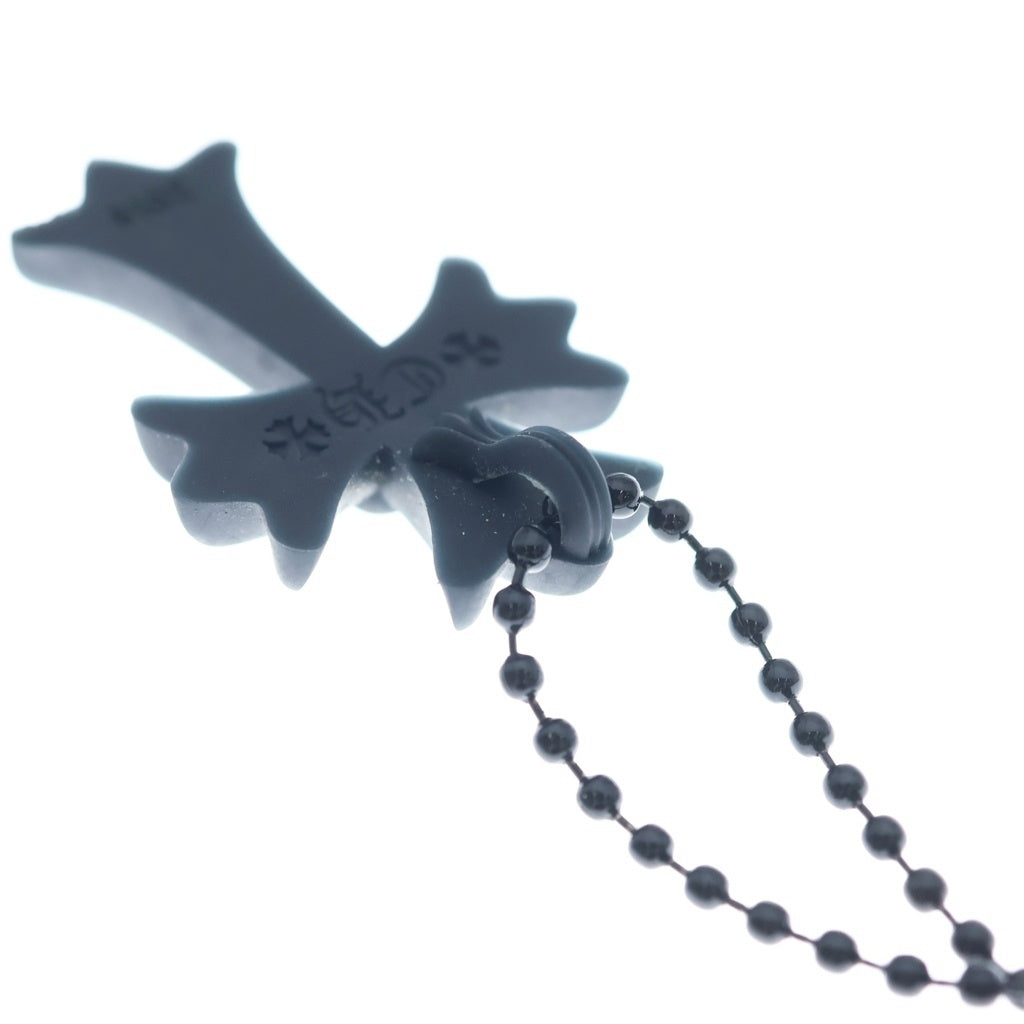 CHROME HEARTS(クロムハーツ) RUBBER CH CRS SML スモールCHクロス ラバーネックレス ラメ シリコン ブラック