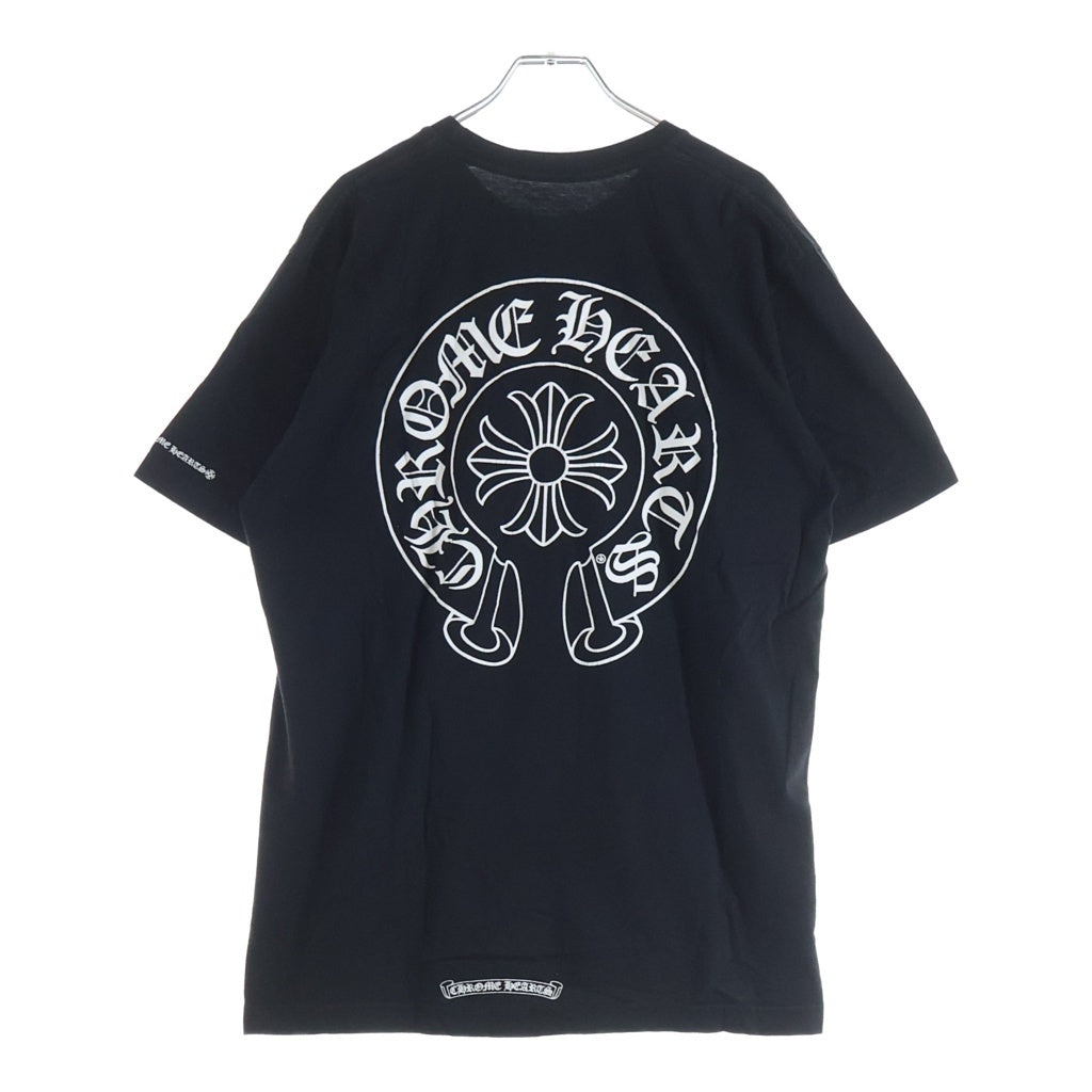 CHROME HEARTS(クロムハーツ) HORSESHOE S/S TEE ホースシュープリント ポケット半袖Tシャツ カットソー ブラック