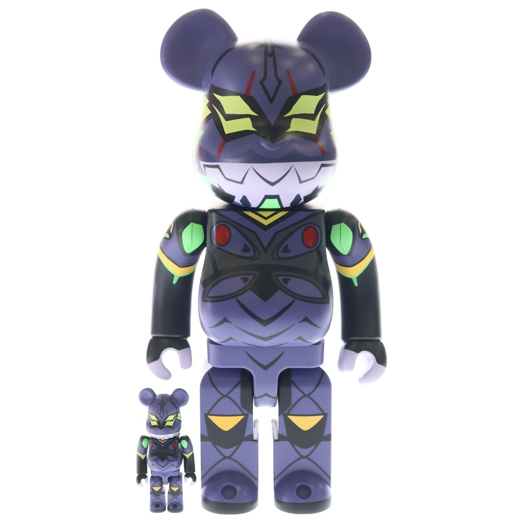 MEDICOM TOY(メディコムトイ) BE@RBRICK × エヴァンゲリオン第13号機(新塗装版) 100% & 400% ベアブリック フィギュア 人形 パープル