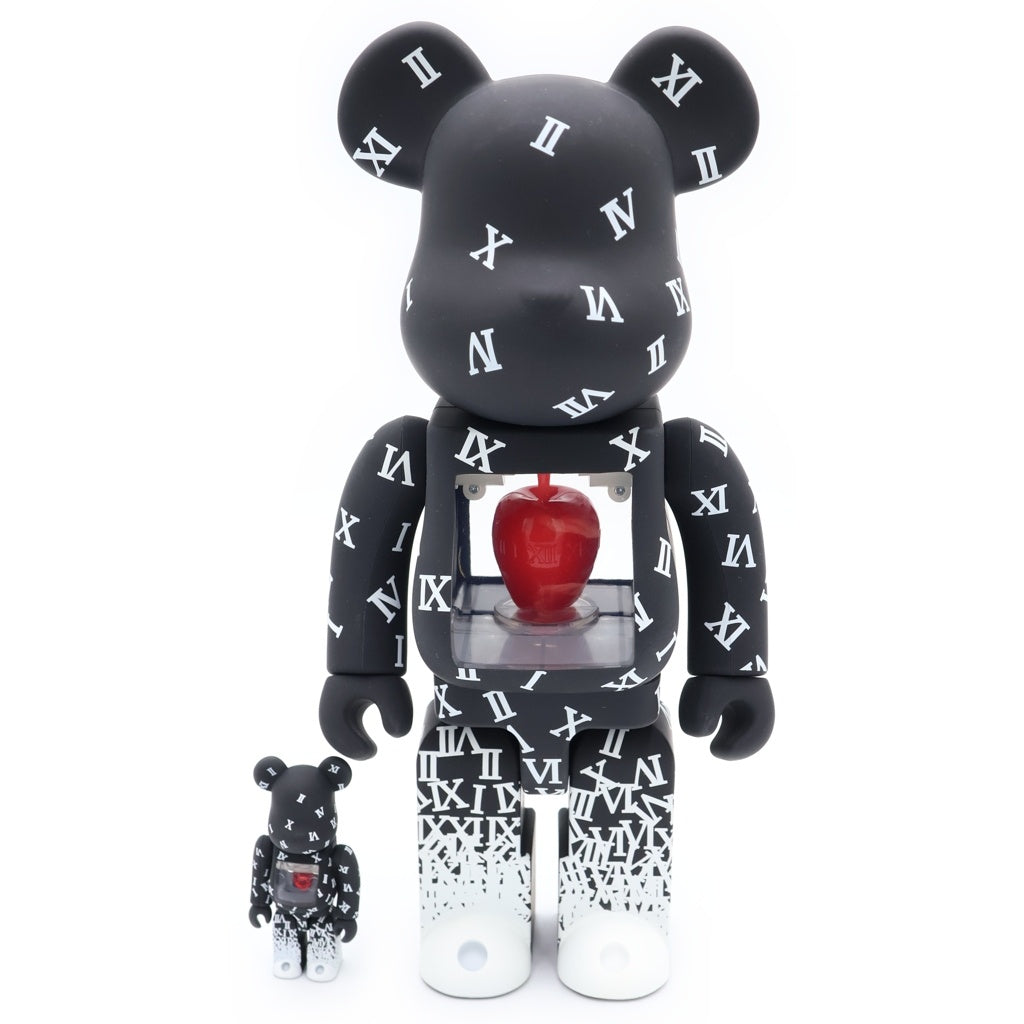 MEDICOM TOY(メディコムトイ) BE@RBRICK ×SHAREEF 100% & 400% ベアブリック フィギュア 人形 ブラック/ホワイト