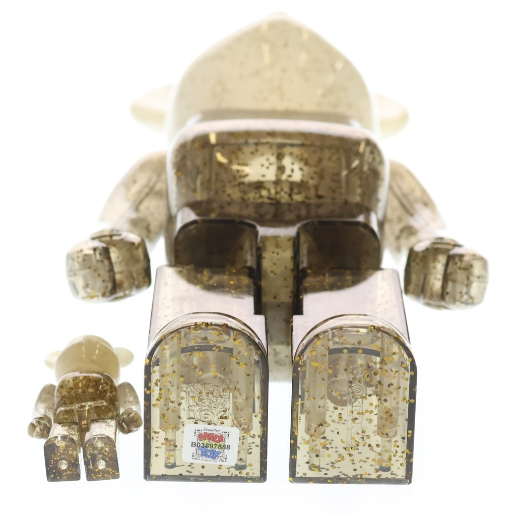 MEDICOM TOY(メディコムトイ) BE@RBRICK ×MFC STORE 5th Anniversary 100% & 400% ベアブリック フィギュア 人形 ホワイト/ゴールド