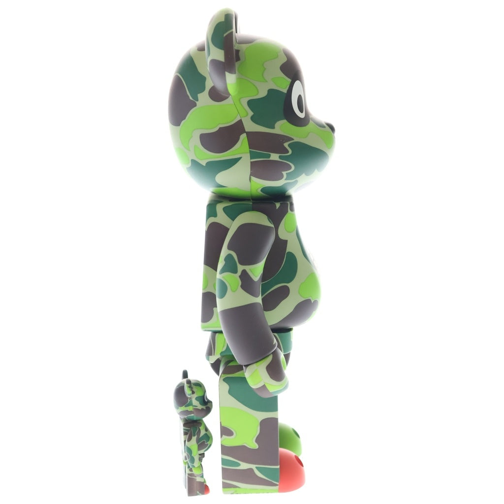MEDICOM TOY(メディコムトイ) BE@RBRICK × atmos × STAPLE 100% & 400% ベアブリック フィギュア 人形 ホワイト/ブラック/グリーン
