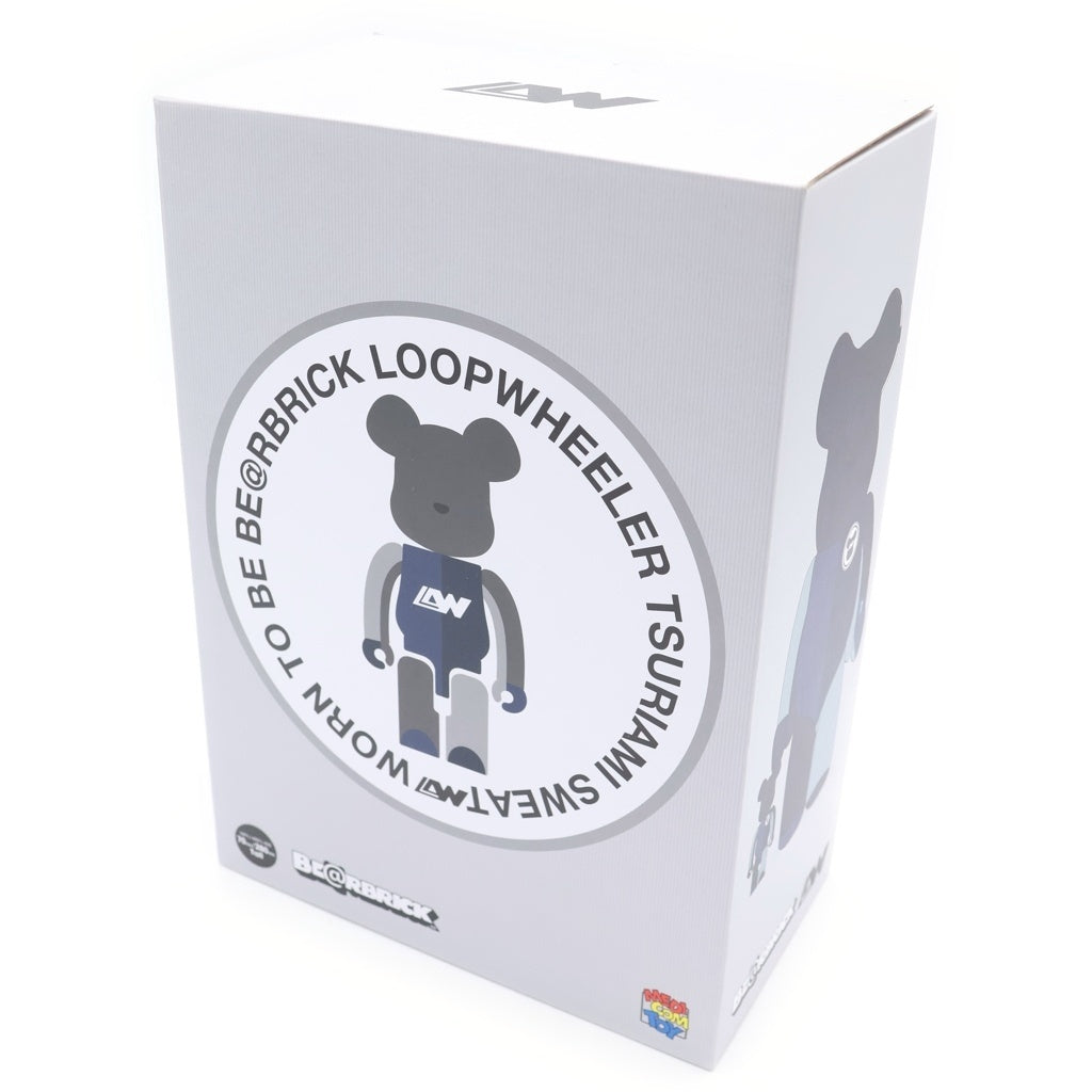 MEDICOM TOY(メディコムトイ) BE@RBRICK × LOOPWHEELER 100% & 400% ベアブリック フィギュア 人形 グレー/ブラック/ブルー