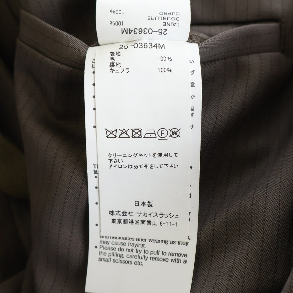 Sacai(サカイ) 25SS Doeskin Pants ドスキン パンツ ブラウン 03634M